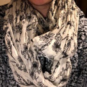 Floral Print Infinite Scarf